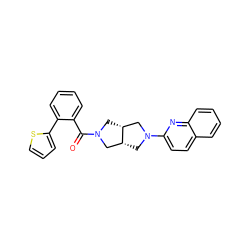 O=C(c1ccccc1-c1cccs1)N1C[C@@H]2CN(c3ccc4ccccc4n3)C[C@@H]2C1 ZINC000167255960