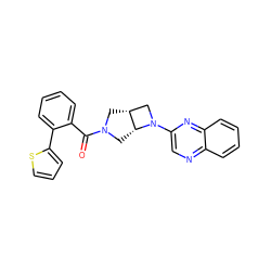 O=C(c1ccccc1-c1cccs1)N1C[C@@H]2CN(c3cnc4ccccc4n3)[C@@H]2C1 ZINC000116826435