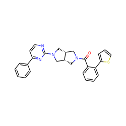 O=C(c1ccccc1-c1cccs1)N1C[C@@H]2CN(c3nccc(-c4ccccc4)n3)C[C@@H]2C1 ZINC000116825660