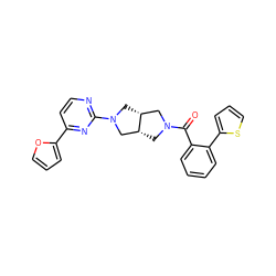 O=C(c1ccccc1-c1cccs1)N1C[C@@H]2CN(c3nccc(-c4ccco4)n3)C[C@@H]2C1 ZINC000116824439