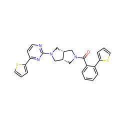 O=C(c1ccccc1-c1cccs1)N1C[C@@H]2CN(c3nccc(-c4cccs4)n3)C[C@@H]2C1 ZINC000116821974