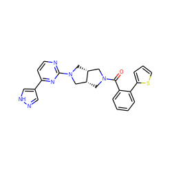 O=C(c1ccccc1-c1cccs1)N1C[C@@H]2CN(c3nccc(-c4cn[nH]c4)n3)C[C@@H]2C1 ZINC000116822118