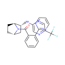 O=C(c1ccccc1-c1ncccn1)N1[C@H]2CC[C@H]1[C@H](Nc1cnc(C(F)(F)F)cn1)C2 ZINC000473086904