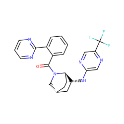 O=C(c1ccccc1-c1ncccn1)N1C[C@H]2CC[C@H]1[C@H](Nc1cnc(C(F)(F)F)cn1)C2 ZINC000473088013