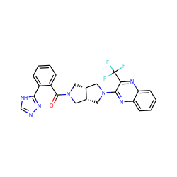 O=C(c1ccccc1-c1nnc[nH]1)N1C[C@@H]2CN(c3nc4ccccc4nc3C(F)(F)F)C[C@@H]2C1 ZINC000116824546