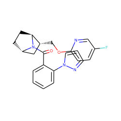 O=C(c1ccccc1-n1cccn1)N1[C@H]2CC[C@H]1[C@H](COc1ccc(F)cn1)C2 ZINC000220717081