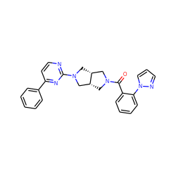 O=C(c1ccccc1-n1cccn1)N1C[C@@H]2CN(c3nccc(-c4ccccc4)n3)C[C@@H]2C1 ZINC000116824408