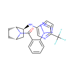 O=C(c1ccccc1-n1nccn1)N1[C@H]2CC[C@@H]1[C@@H](Nc1cnc(C(F)(F)F)cn1)C2 ZINC000226059106