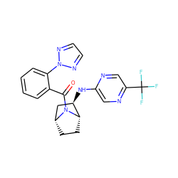 O=C(c1ccccc1-n1nccn1)N1[C@H]2CC[C@@H]1C[C@H]2Nc1cnc(C(F)(F)F)cn1 ZINC000226050471