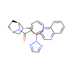 O=C(c1ccccc1-n1nccn1)N1[C@H]2CC[C@H]1[C@H](COc1cnc3ccccc3n1)C2 ZINC000226059671