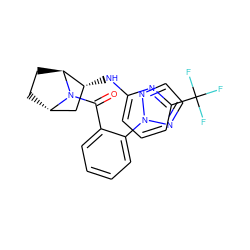 O=C(c1ccccc1-n1nccn1)N1[C@H]2CC[C@H]1[C@H](Nc1cccc(C(F)(F)F)n1)C2 ZINC000226042812