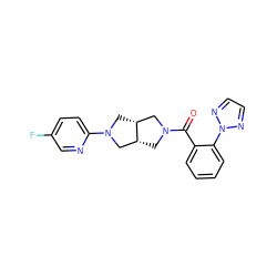 O=C(c1ccccc1-n1nccn1)N1C[C@@H]2CN(c3ccc(F)cn3)C[C@@H]2C1 ZINC000116823635