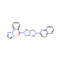 O=C(c1ccccc1-n1nccn1)N1C[C@@H]2CN(c3cnc4ccccc4n3)C[C@@H]2C1 ZINC000116823767