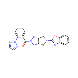 O=C(c1ccccc1-n1nccn1)N1C[C@@H]2CN(c3nc4ccccc4o3)C[C@@H]2C1 ZINC000116828492