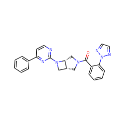 O=C(c1ccccc1-n1nccn1)N1C[C@@H]2CN(c3nccc(-c4ccccc4)n3)[C@@H]2C1 ZINC000116826100