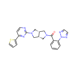 O=C(c1ccccc1-n1nccn1)N1C[C@@H]2CN(c3nccc(-c4cccs4)n3)C[C@@H]2C1 ZINC000116822181