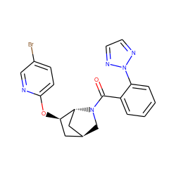 O=C(c1ccccc1-n1nccn1)N1C[C@H]2C[C@@H](Oc3ccc(Br)cn3)[C@H]1C2 ZINC000218375242