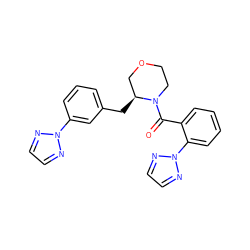 O=C(c1ccccc1-n1nccn1)N1CCOC[C@@H]1Cc1cccc(-n2nccn2)c1 ZINC000205648544