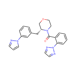 O=C(c1ccccc1-n1nccn1)N1CCOC[C@H]1Cc1cccc(-n2cccn2)c1 ZINC000205648467