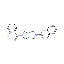 O=C(c1ccccc1Br)N1C[C@@H]2CN(c3cnc4ccccc4n3)C[C@@H]2C1 ZINC000166996406