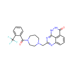 O=C(c1ccccc1C(F)(F)F)N1CCCN(Cc2nc3cccc4c(=O)[nH][nH]c(n2)c34)CC1 ZINC000059275782