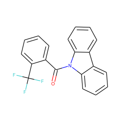 O=C(c1ccccc1C(F)(F)F)n1c2ccccc2c2ccccc21 ZINC000064586083