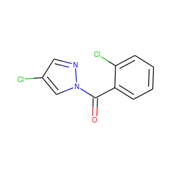 O=C(c1ccccc1Cl)n1cc(Cl)cn1 ZINC000000037161