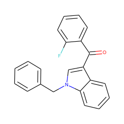 O=C(c1ccccc1F)c1cn(Cc2ccccc2)c2ccccc12 ZINC000000614811