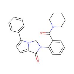 O=C(c1ccccc1N1Cn2c(ccc2-c2ccccc2)C1=O)N1CCCCC1 ZINC000064549458