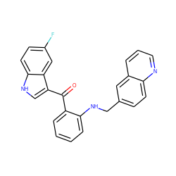 O=C(c1ccccc1NCc1ccc2ncccc2c1)c1c[nH]c2ccc(F)cc12 ZINC000040394698