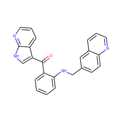 O=C(c1ccccc1NCc1ccc2ncccc2c1)c1c[nH]c2ncccc12 ZINC000040896119