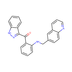 O=C(c1ccccc1NCc1ccc2ncccc2c1)c1n[nH]c2ccccc12 ZINC000040894403