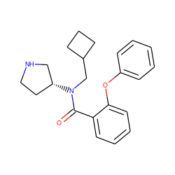 O=C(c1ccccc1Oc1ccccc1)N(CC1CCC1)[C@@H]1CCNC1 ZINC000043010926