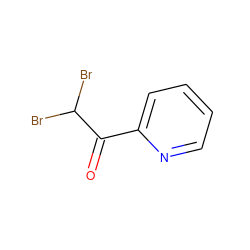 O=C(c1ccccn1)C(Br)Br ZINC000072108456