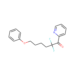 O=C(c1ccccn1)C(F)(F)CCCCOc1ccccc1 ZINC000115388249