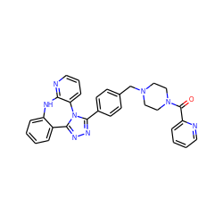 O=C(c1ccccn1)N1CCN(Cc2ccc(-c3nnc4n3-c3cccnc3Nc3ccccc3-4)cc2)CC1 ZINC000096174094