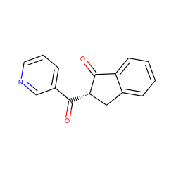 O=C(c1cccnc1)[C@H]1Cc2ccccc2C1=O ZINC000001564475