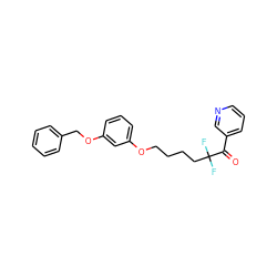 O=C(c1cccnc1)C(F)(F)CCCCOc1cccc(OCc2ccccc2)c1 ZINC000115390387