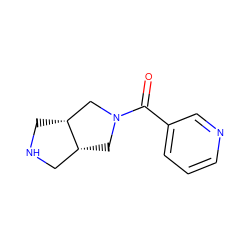 O=C(c1cccnc1)N1C[C@@H]2CNC[C@@H]2C1 ZINC000085282717