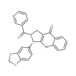 O=C(c1cccnc1)N1Cc2c([nH]c3ccccc3c2=O)[C@@H]1c1ccc2c(c1)OCO2 ZINC000012360844