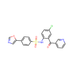 O=C(c1cccnc1)c1cc(Cl)ccc1NS(=O)(=O)c1ccc(-c2cnco2)cc1 ZINC000113625818