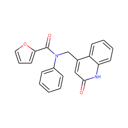 O=C(c1ccco1)N(Cc1cc(=O)[nH]c2ccccc12)c1ccccc1 ZINC000001224458