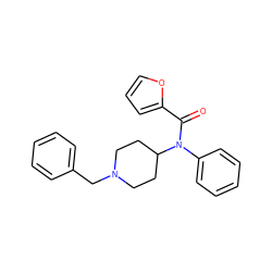 O=C(c1ccco1)N(c1ccccc1)C1CCN(Cc2ccccc2)CC1 ZINC000013817816