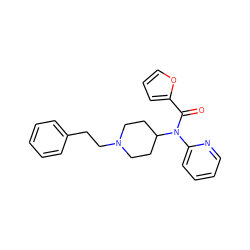 O=C(c1ccco1)N(c1ccccn1)C1CCN(CCc2ccccc2)CC1 ZINC000027733241