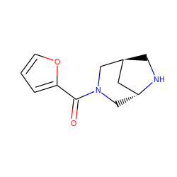 O=C(c1ccco1)N1C[C@@H]2C[C@H](CN2)C1 ZINC000101570303