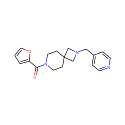 O=C(c1ccco1)N1CCC2(CC1)CN(Cc1ccncc1)C2 ZINC000003955788