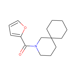 O=C(c1ccco1)N1CCCC2(CCCCC2)C1 ZINC000000249383