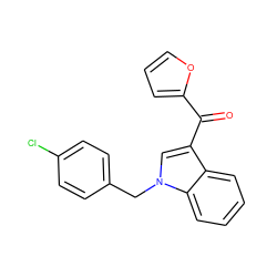 O=C(c1ccco1)c1cn(Cc2ccc(Cl)cc2)c2ccccc12 ZINC000000560602