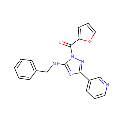 O=C(c1ccco1)n1nc(-c2cccnc2)nc1NCc1ccccc1 ZINC000005002121