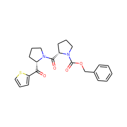 O=C(c1cccs1)[C@@H]1CCCN1C(=O)[C@@H]1CCCN1C(=O)OCc1ccccc1 ZINC000013738819